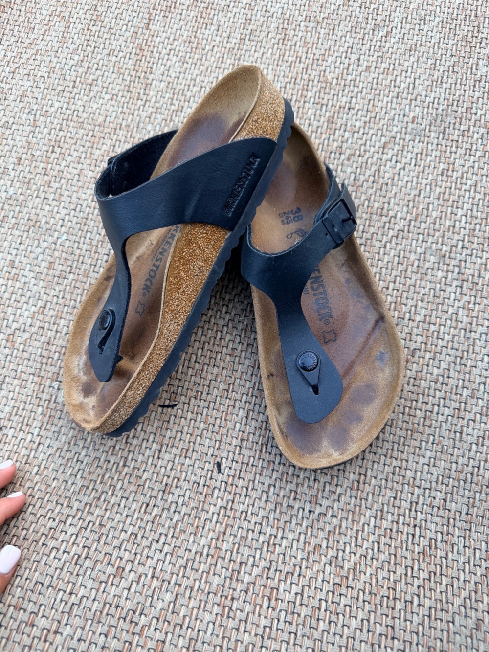 BIRKENSTOCK Gizeh 38 Narrow Black Birko-Flor - Picture 5 of 6
